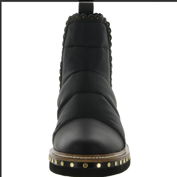 HOST PICK - Free People Atlas Puffer Chelsea Black Studded Boots NWT - Picture 7 of 8